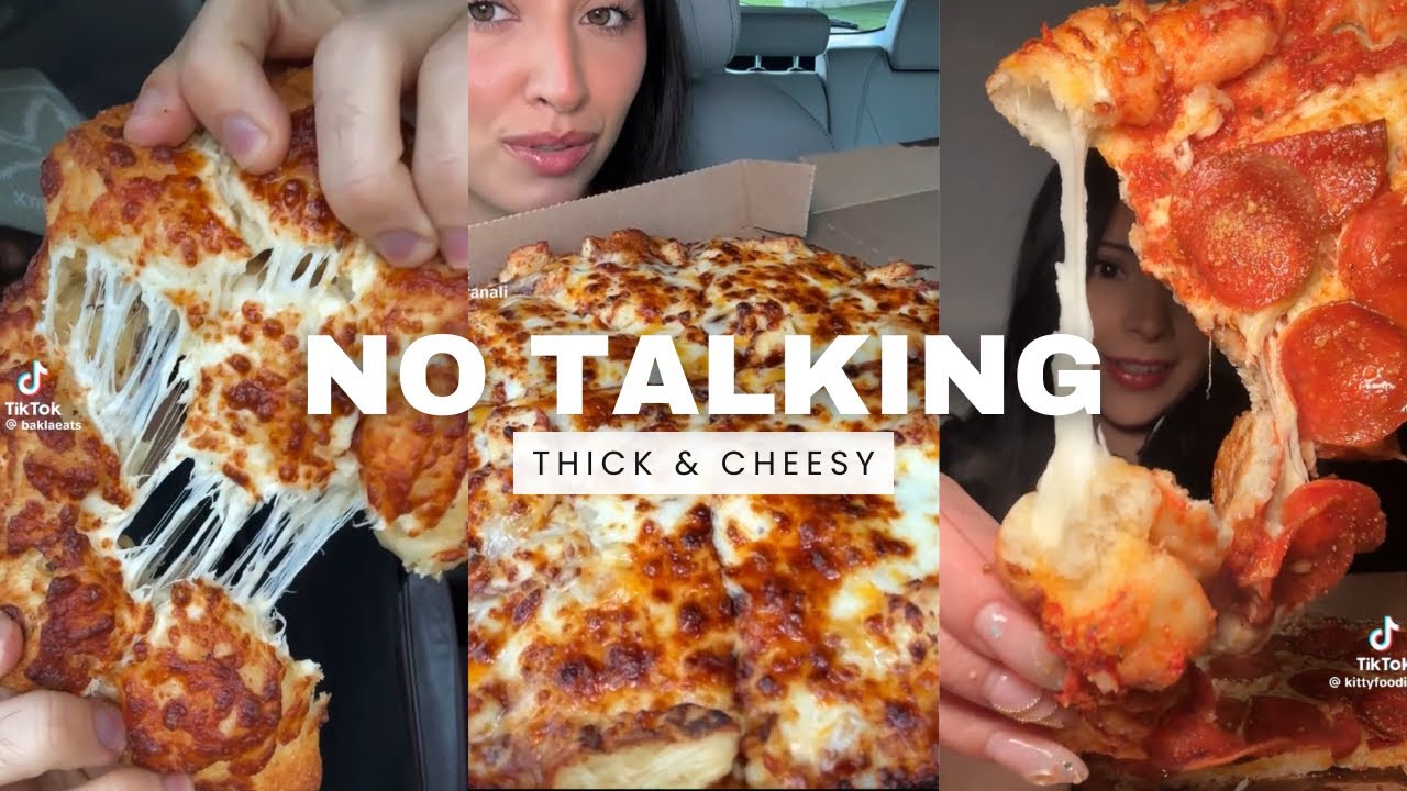 Best THICK pizza Mukbang 🍕 (Cheesy & Gooey ASMR Compilation)