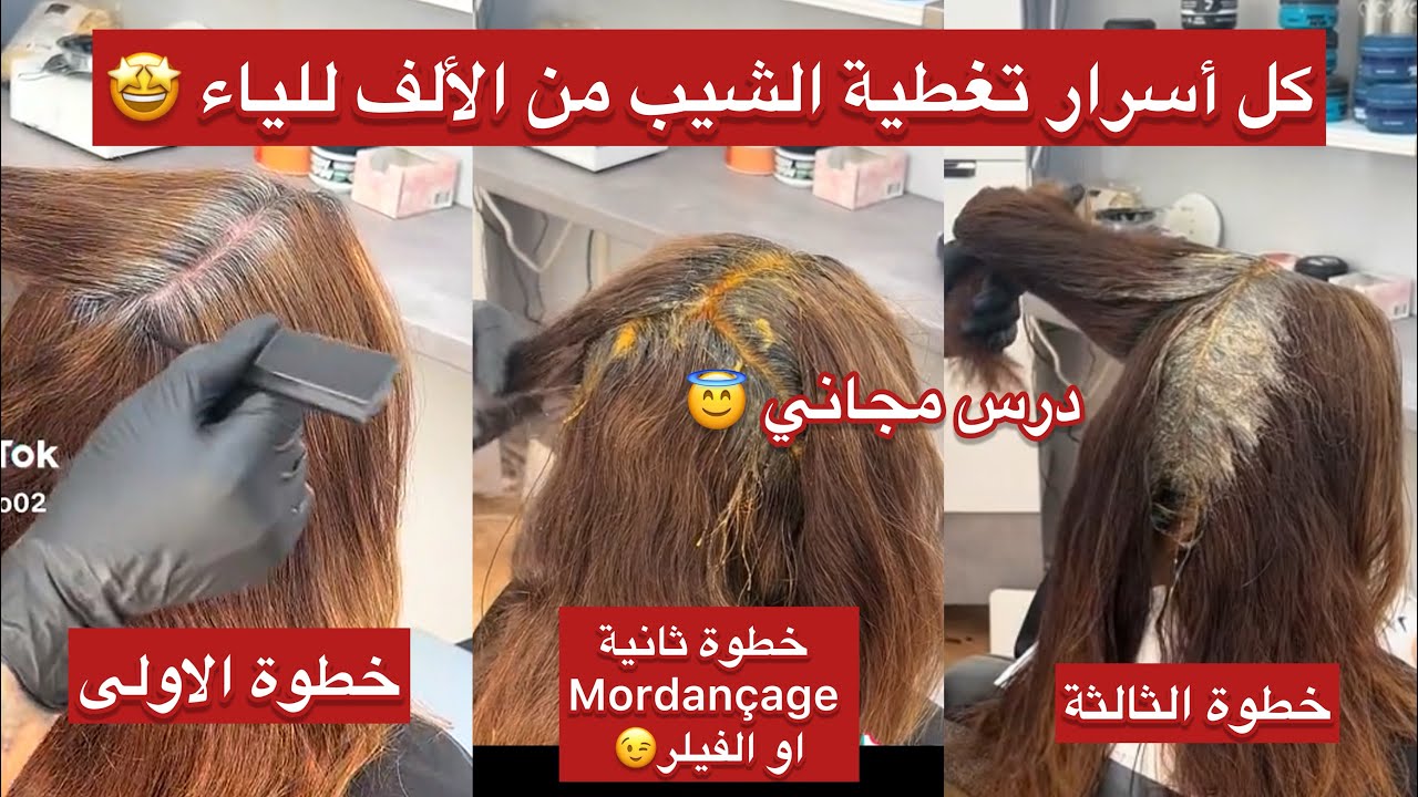 تغطية الشيب 💯 وبلا متزيدي تصبغي كل الأسرار من الألف الياء راح تتعلمي من دارك😇تصبغي وتحرقسي🤫
