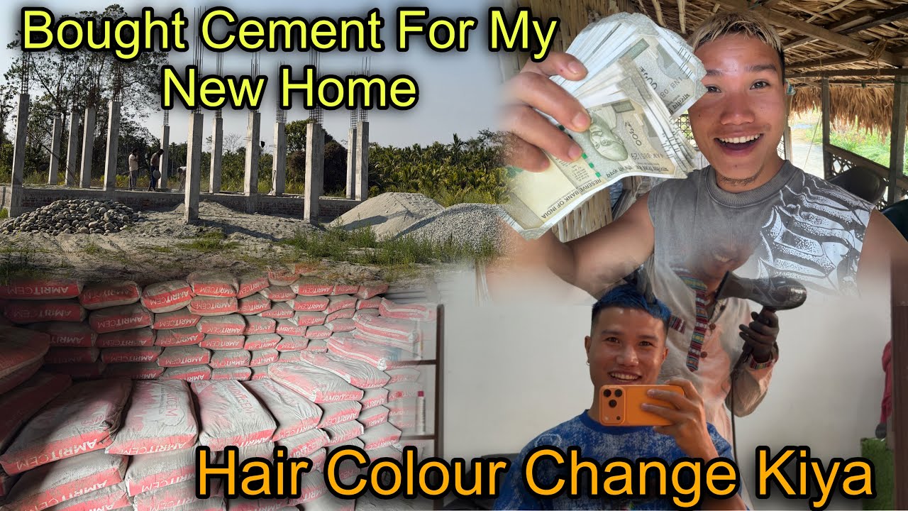 Finally Hair Colour Change Kiya😄 New Home Construction Ke Liye Cement Khareeda 
