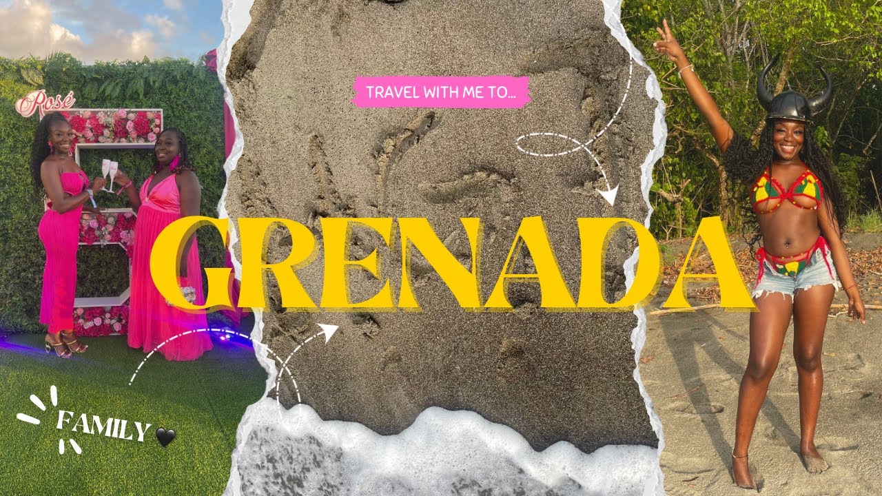 📍Grenada Travel Vlog | Rosè Pink Party, Beach Photo Shoot & Island Vibes