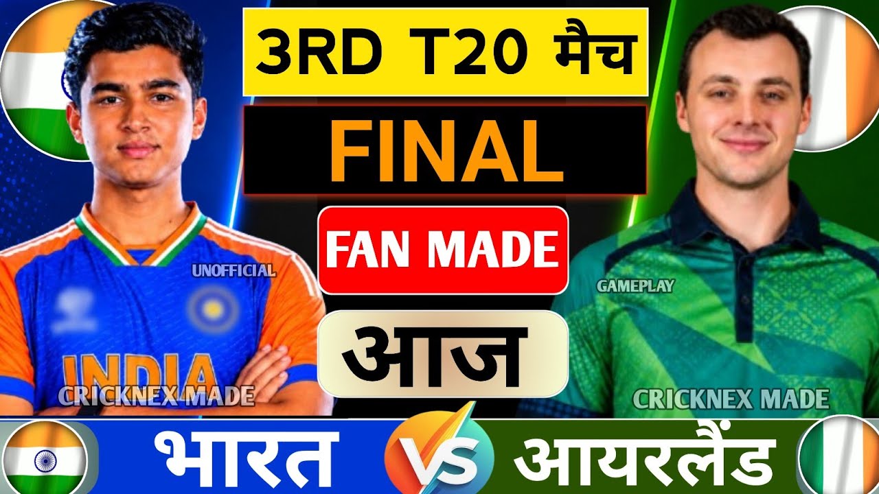 India vs Ireland 3rd T20 Match Gameplay | IND vs IRE Score and Fan Commentary | Cricket Fan Made 