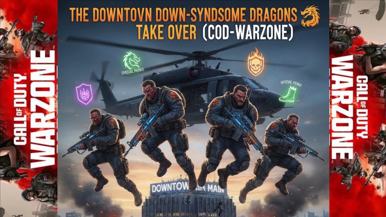The Downtown Down-syndrome Dragons🐉 Take Over (COD-Warzone) Downtown Main skyscraper & special Perks