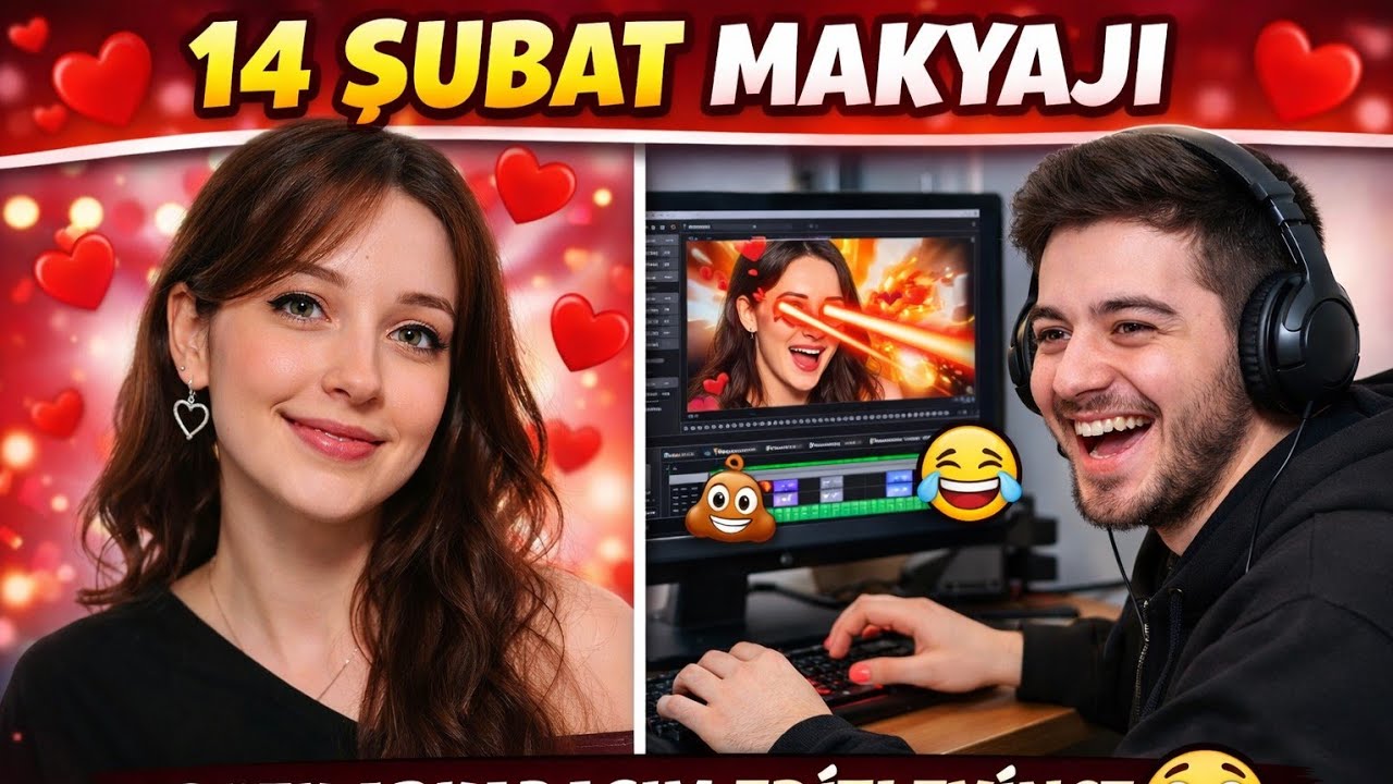 14 Şubat İçin Makyaj Yapıyoruz💄| (Erkek Arkadaşım Editliyor)😅