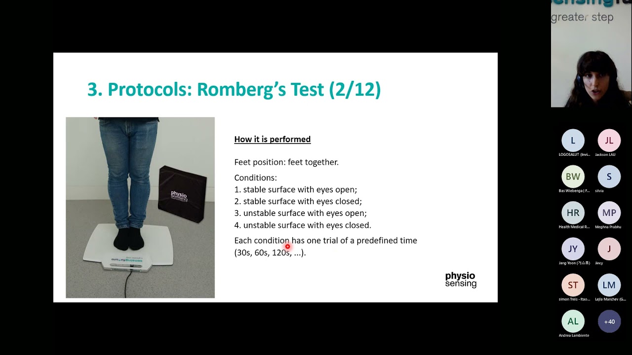 12 protocols for balance assessment with platform | PhysioSensing Webinar | Cláudia Tonelo | 7Dec21