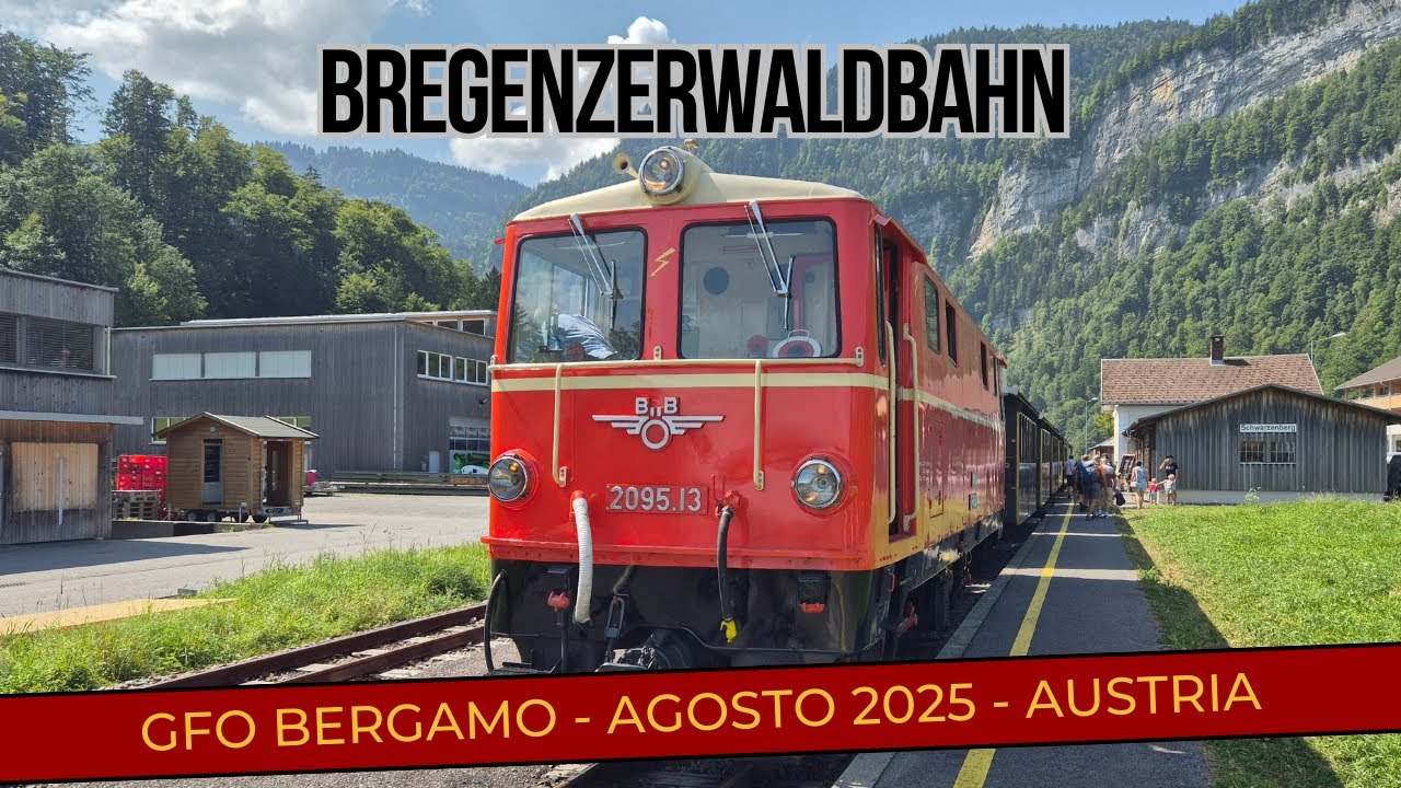 Bregenzerwaldbahn ferrovia a vapore a scartamento ridotto 760 mm in Austria - CAB ride