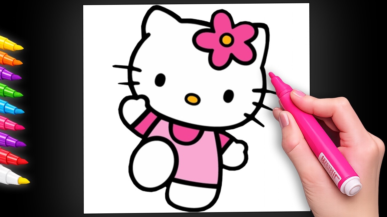 How To Draw Hello Kitty Fast | Easy Drawing for Kids