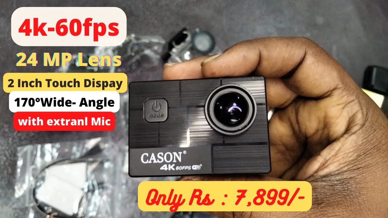 Best Budget 4K Action Camera With External Mic CASON CN10 Under 10000 | Cason CN10 4K |