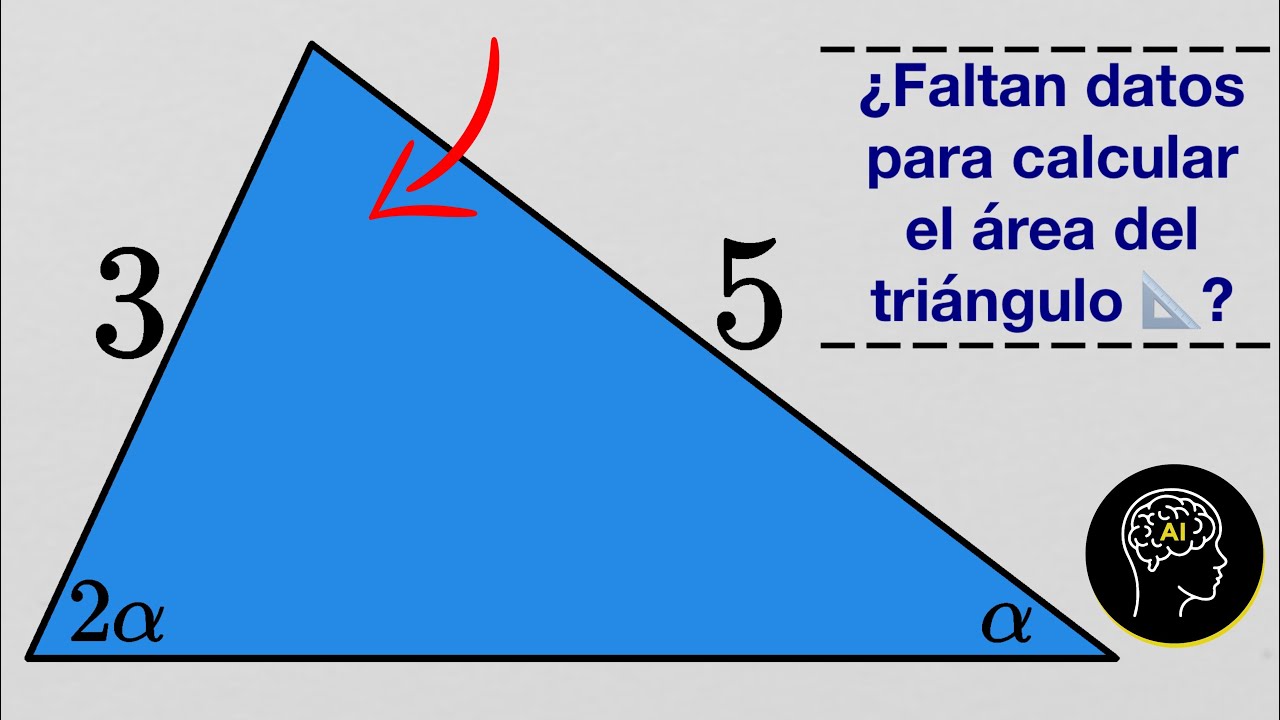 &iquest;Puedes calcular el &aacute;rea del tri&aacute;ngulo solo con la informaci&oacute;n dada? | 🤷&zwj;♀️😒🙄