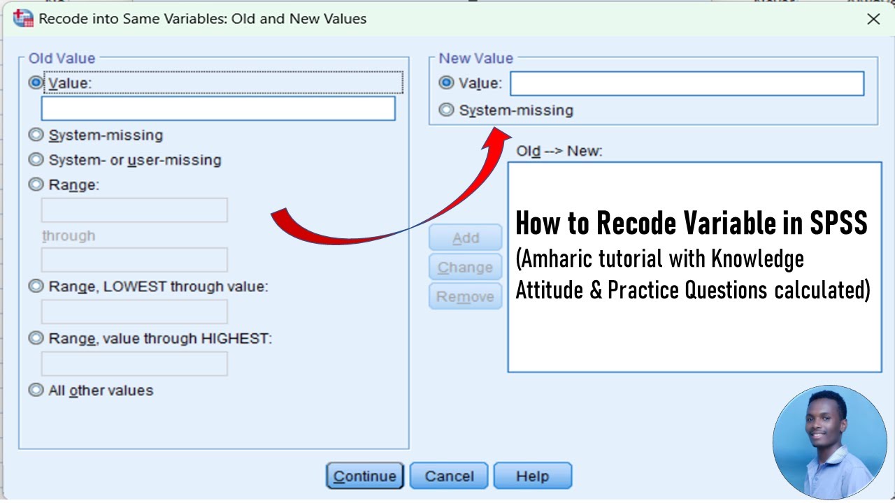 Recoding variable in SPSS Explained with KAP Example (Amharic tutorial)