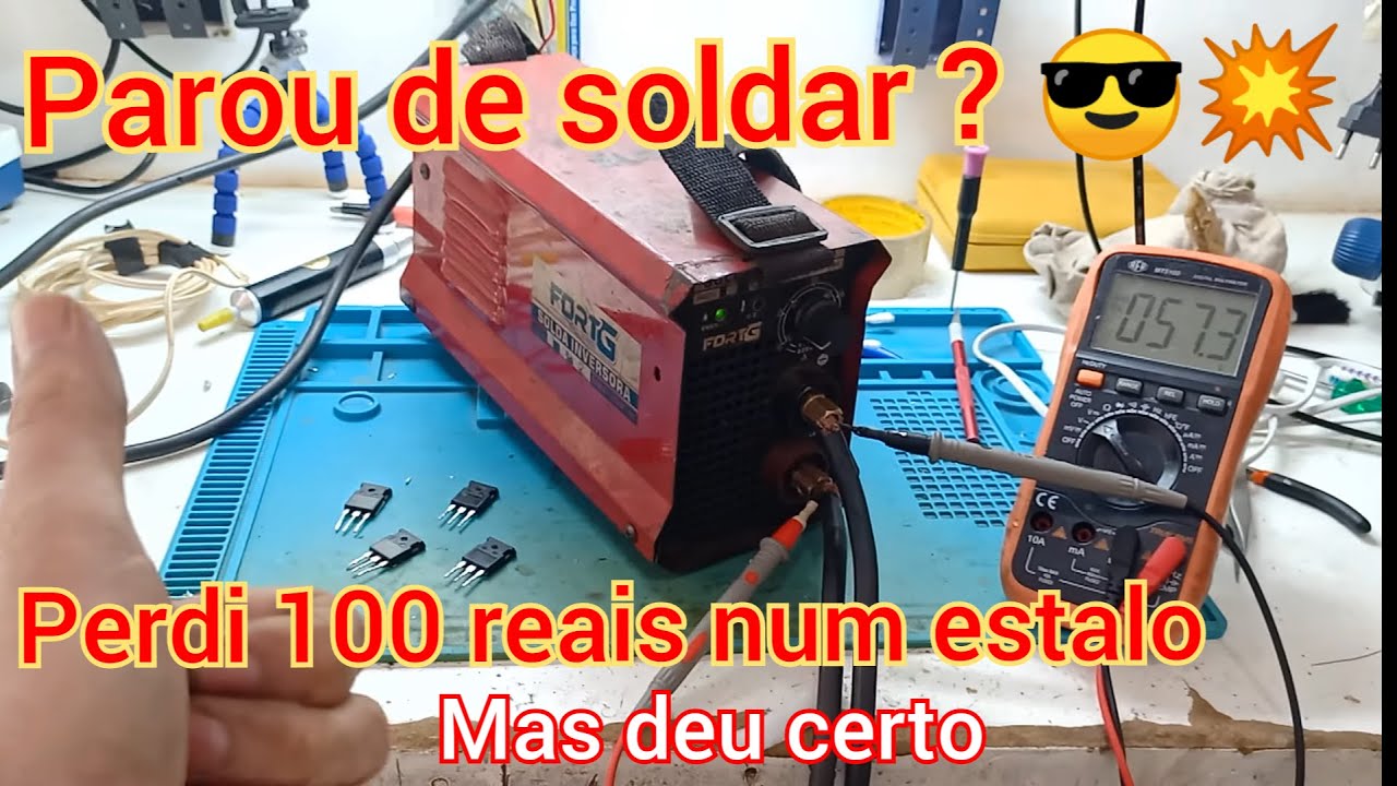 Máquina solda inversora FORTG (MMA170iP) não liga, não solda nada, parou. Resolvido 😎💥