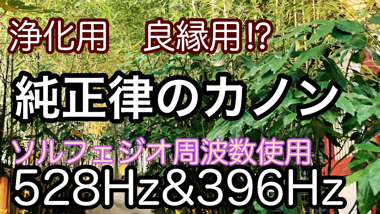 【浄化用】純正律のカノン【ソルフェジオ周波数528Hzと396Hz使用】