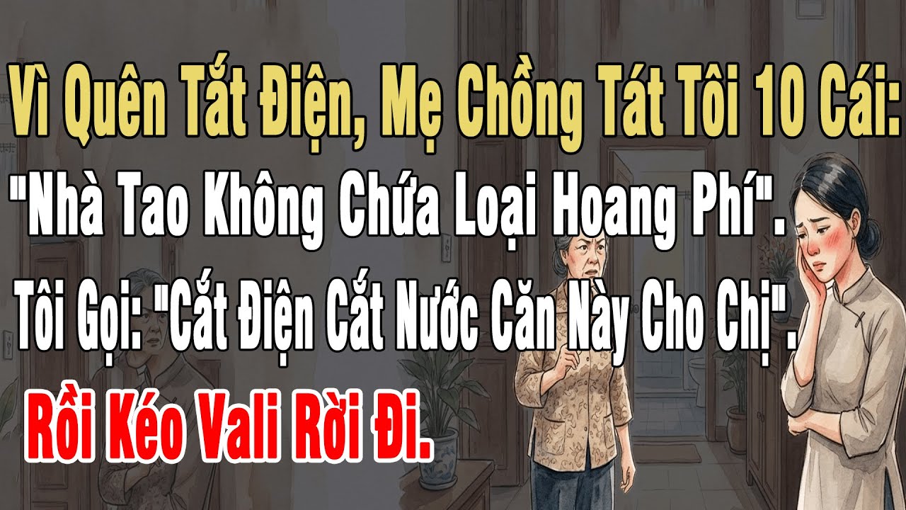 Vì Quên Tắt Điện, Mẹ Chồng Tát Tôi 10 Cái: 