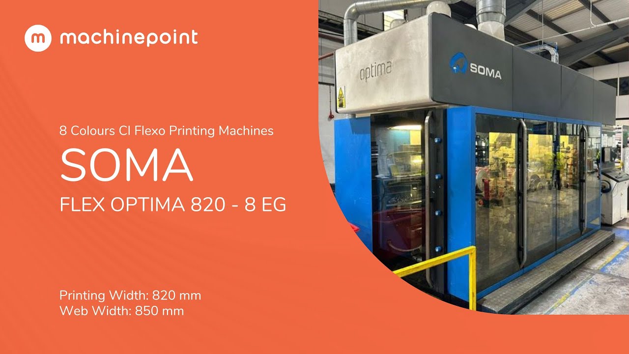 SOMA FLEX OPTIMA 820 - 8 EG 8 Colours CI Flexo Printing Machines | SOMA Machines