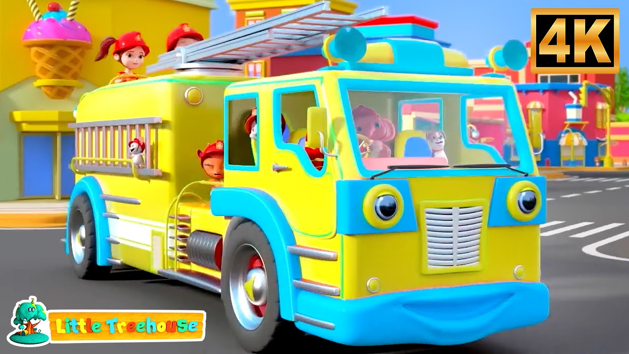 Wheels on the Firetruck, Emergency Vehicle & Rescue Song for Kids