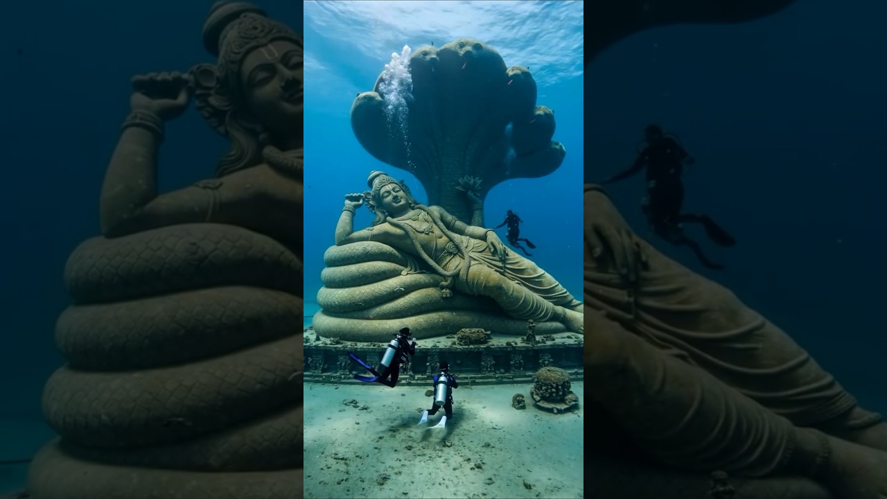 Mahabalipuram&rsquo;s Sunken Temples Reimagined | 6 Lost, 1 Survives #vishnu #narayan #underwater