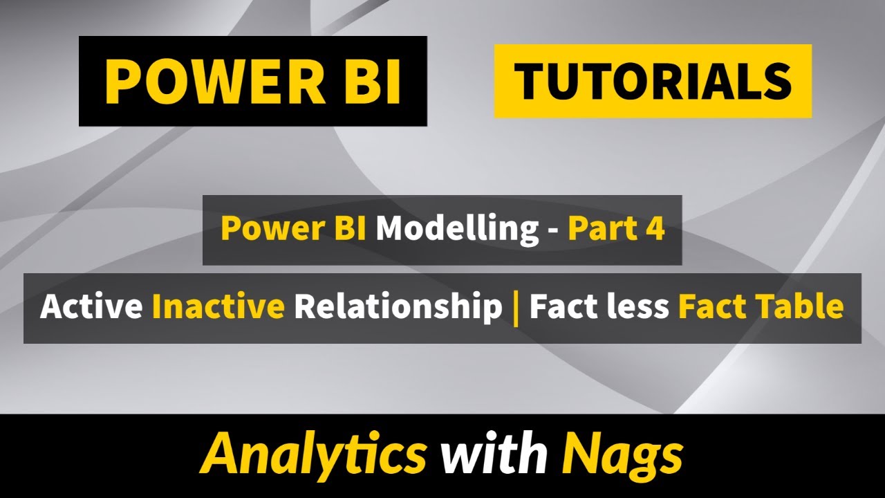 Power BI Modelling- Part 4 | Active Inactive Relationship| Factless Fact Table| PBI Tutorial (46/50)