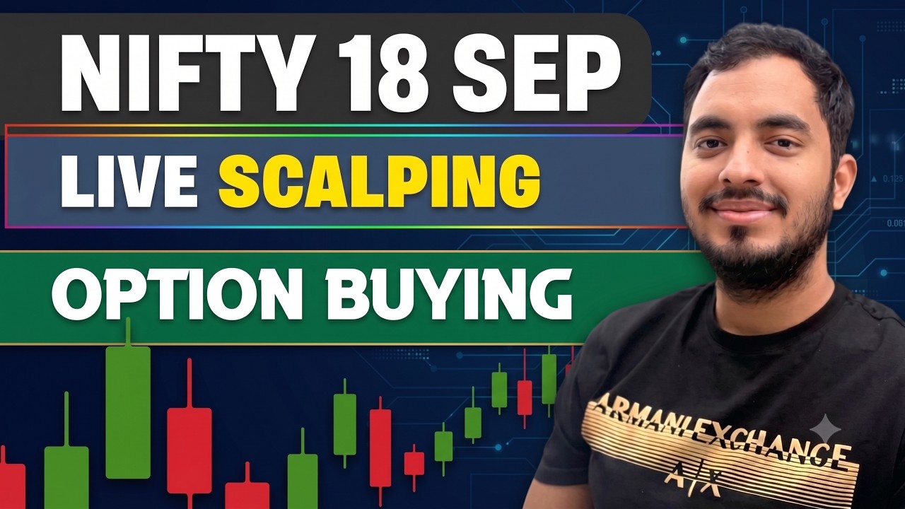 NIFTY Option Buying Intraday Scalping | trading strategy for sideways market | 18 Sep