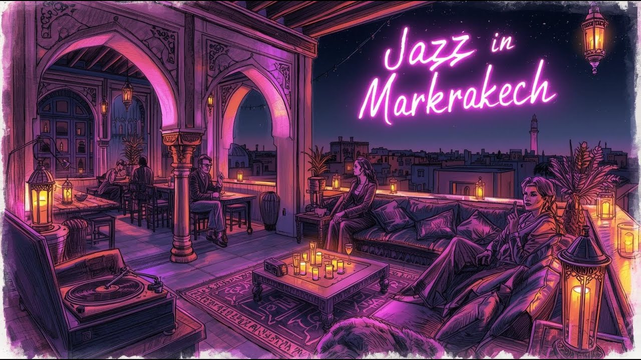 🌙 Nighttime Chill Jazz in Marrakech 🌌 | Vinyl Lofi Lounge for Relaxation by Purple