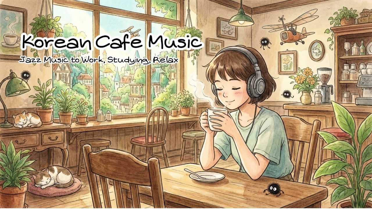 韓系咖啡廳浪漫音樂| 寧神減壓放鬆音樂 - Cozy Korean Cafe with Smooth Jazz Music for Studying, Relaxing