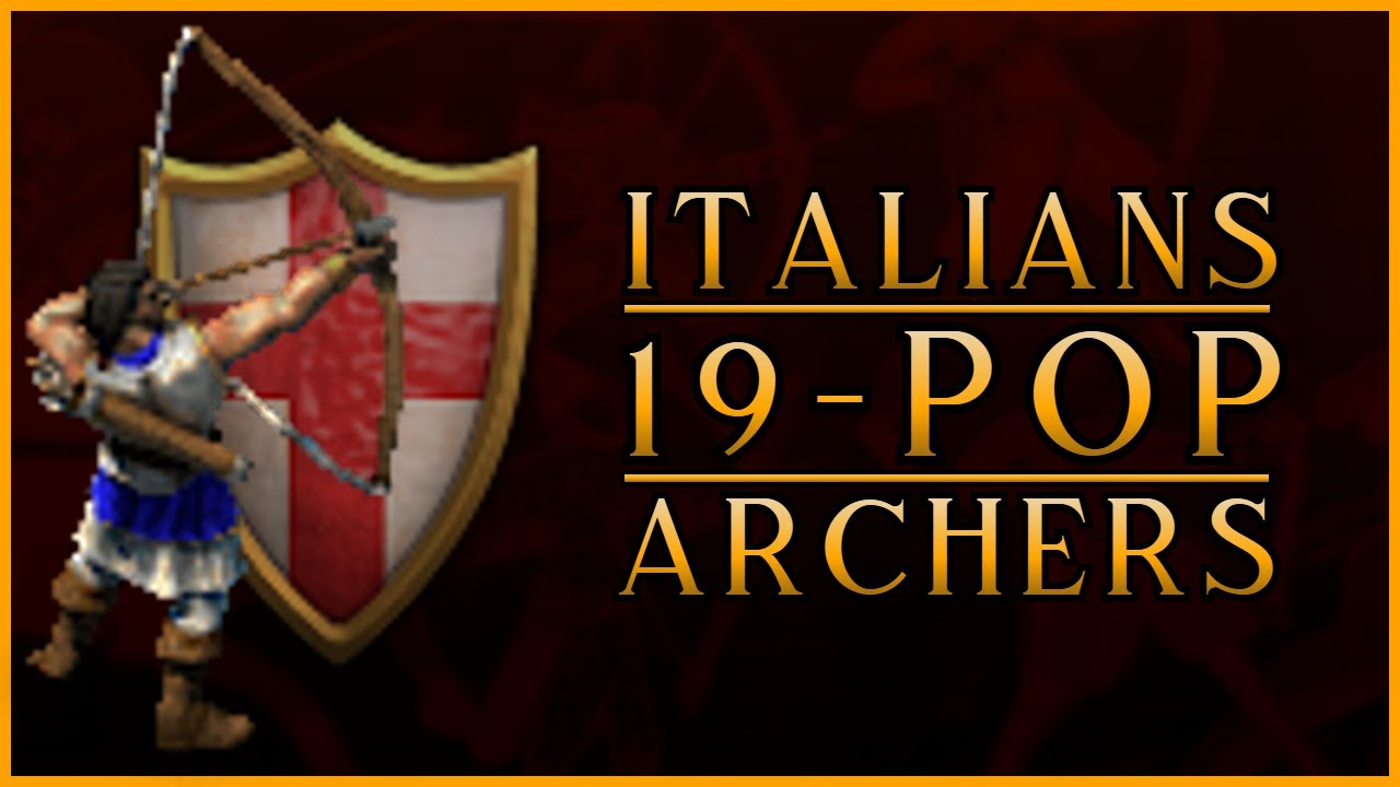 Italians - 19 pop Archer Rush - Build Order