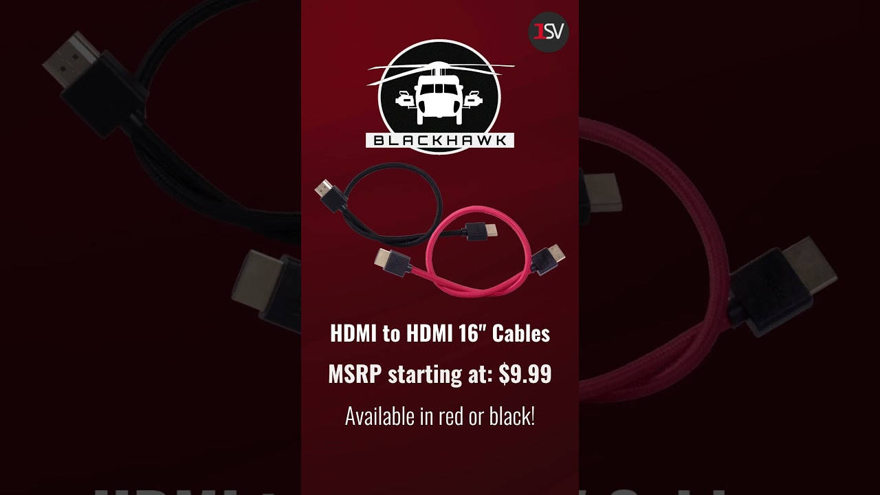 Blackhawk HDMI to HDMI 16'' Thin Braided Cable
