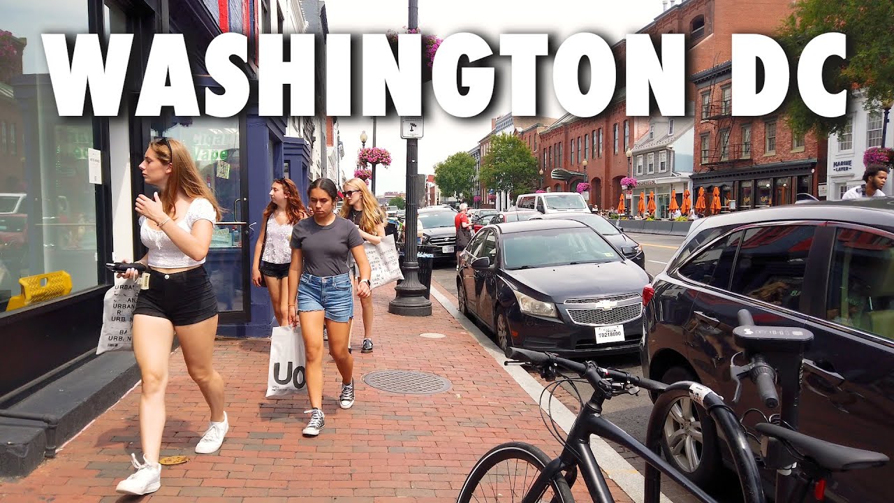 Washington DC - GEORGETOWN Summer Walking Tour【4K】