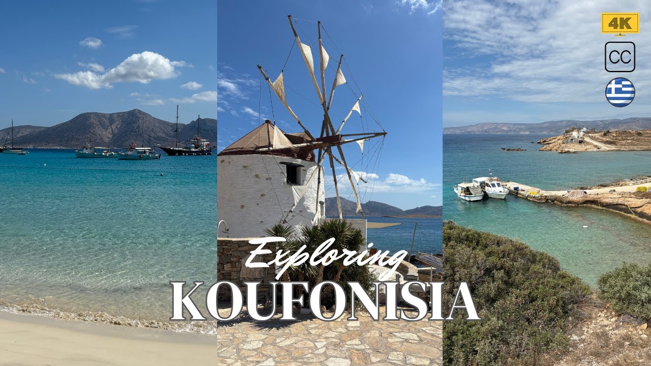 Relaxing Walk in Koufonisia, Greece 🇬🇷| Peaceful Cyclades Island Walking Tour in 4K
