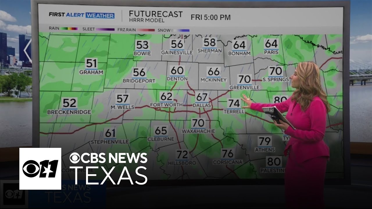 Temperatures drop, clouds move into North Texas behind cold front