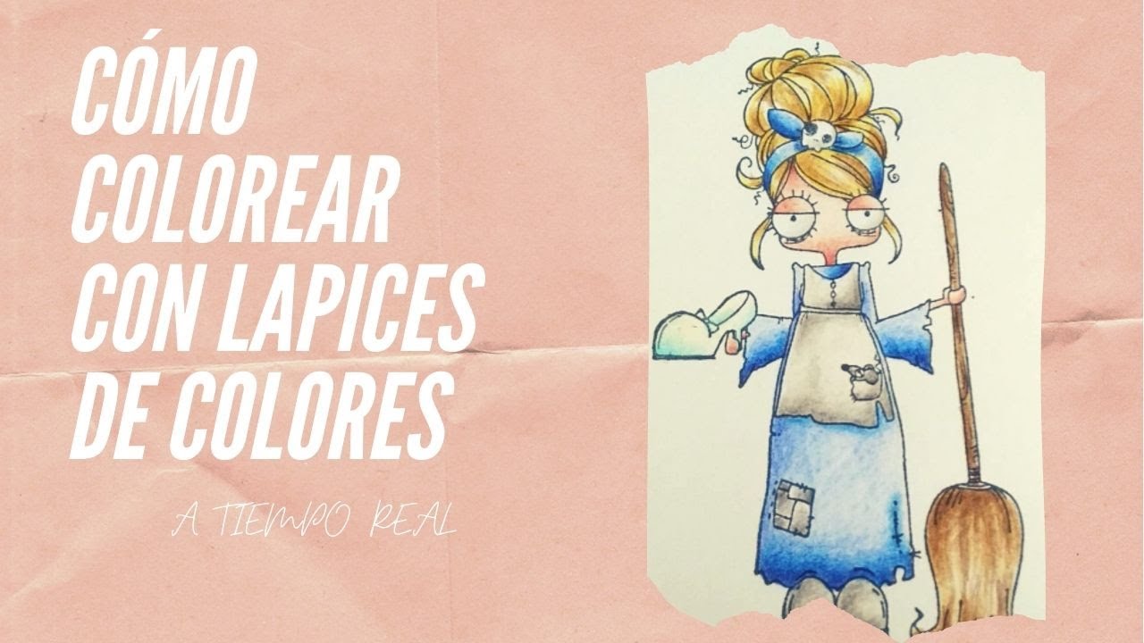 COMO COLOREAR con LÁPICES DE COLORES un sello de STAMPINGBELLA.