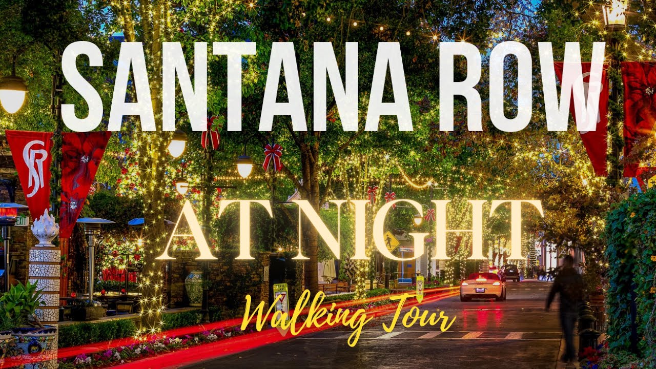 Night Walk🚶‍♂️in Santana Row, San Jose, California