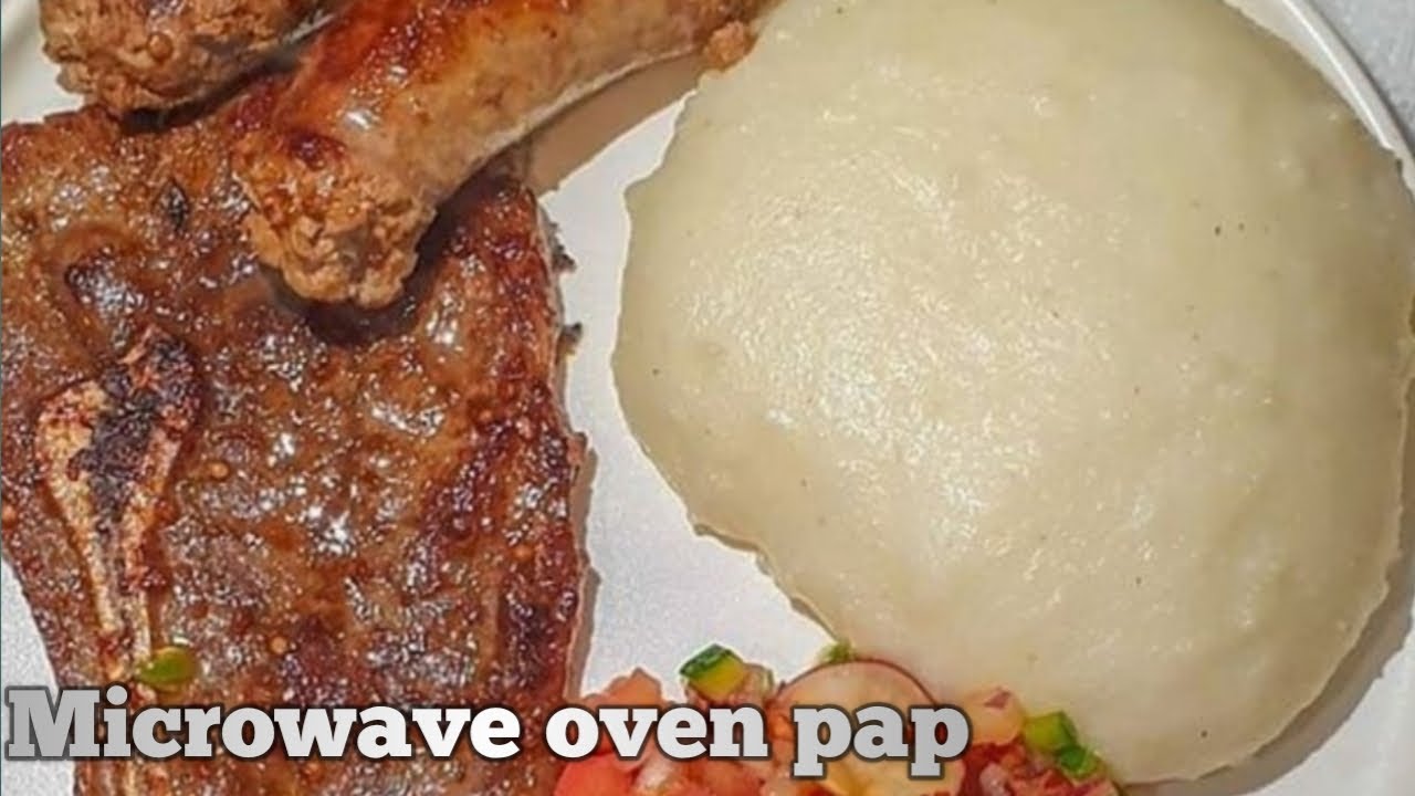 How I make pap (mealie-meal pap, isitshwala, sadza, mieliepap) in the microwave oven