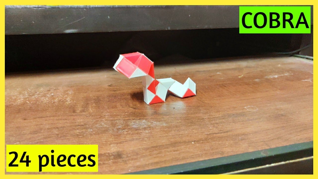 How to make cobra from snake cube | snake cube cobra | snake cube | snake cube 24 pieces
