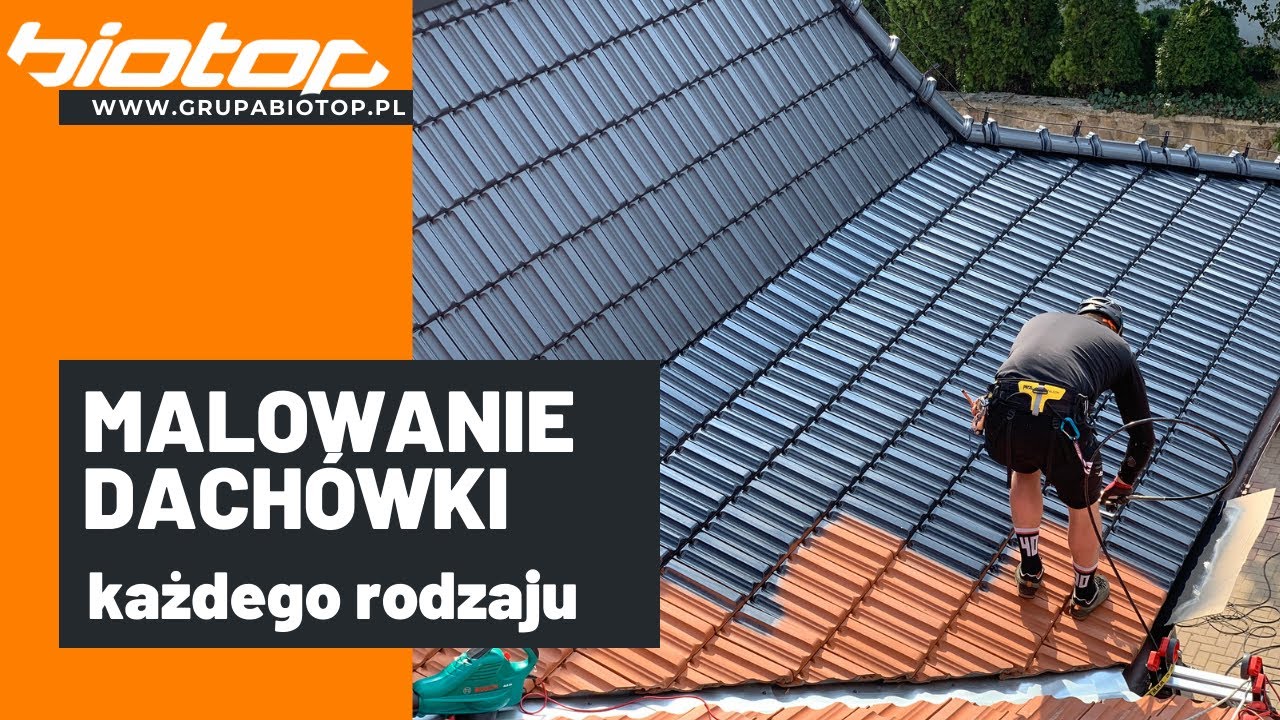 Malowanie dach&oacute;w, malowanie dach&oacute;wki BIOTOP  betonowej, ceramicznej, glazurowanej, szkliwionej