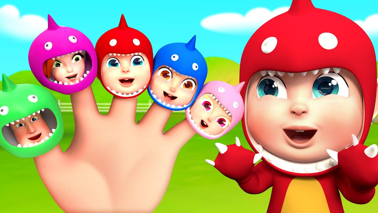 Dino Finger Family | Dinosaur Song for Kids | Kids Songs & Nursery Rhymes | Rosoo Sing & Learn