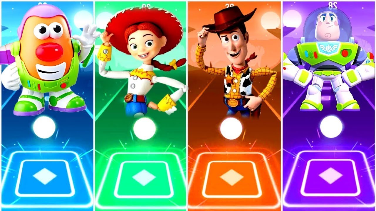 TOY STORY 🆚 POTATO 🆚 JESSY 🆚 WOODY 🆚 BUZZ LIGHTYEAR 🆚 TILES HOP EDM RUSH,🎶Who Is Best 🔮🎵�