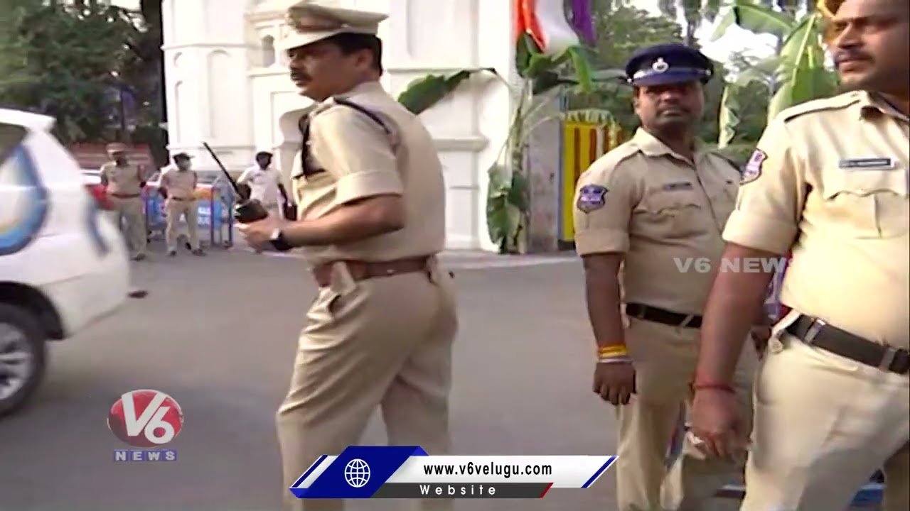 CM Revanth Reddy Convoy At Public Garden | Republic Day Celebrations | V6 Digital