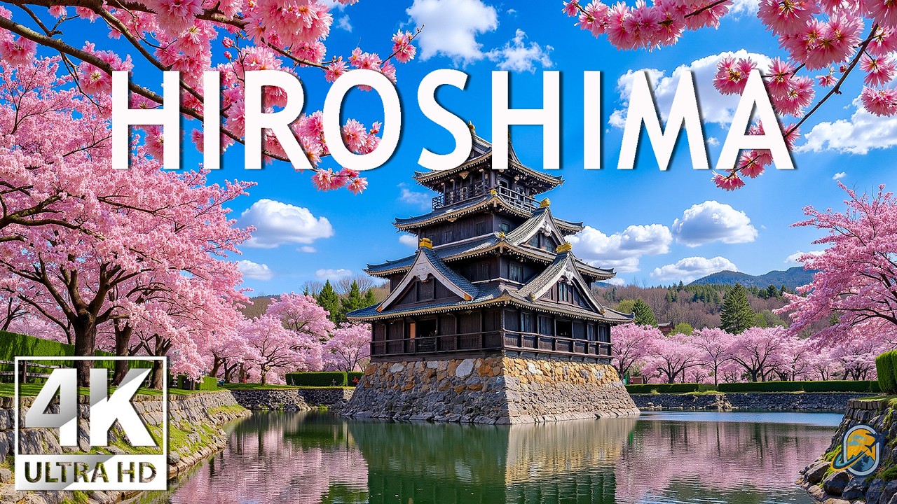 Hiroshima Spring 4K 🌸 Timeless Spring Peace – Sakura Riversides, Historic Sites & Gentle Light