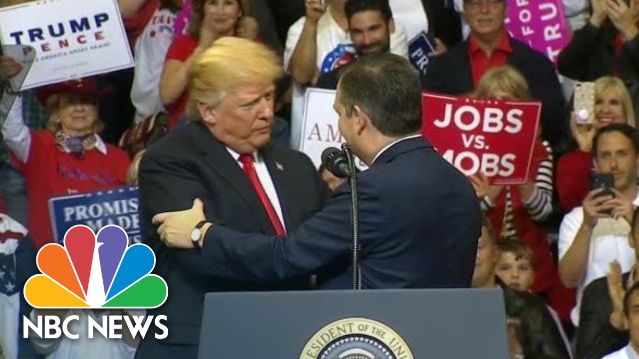 Watch President Donald Trump And Ted Cruz Move From Bitter Rivals To BFF's | NBC News