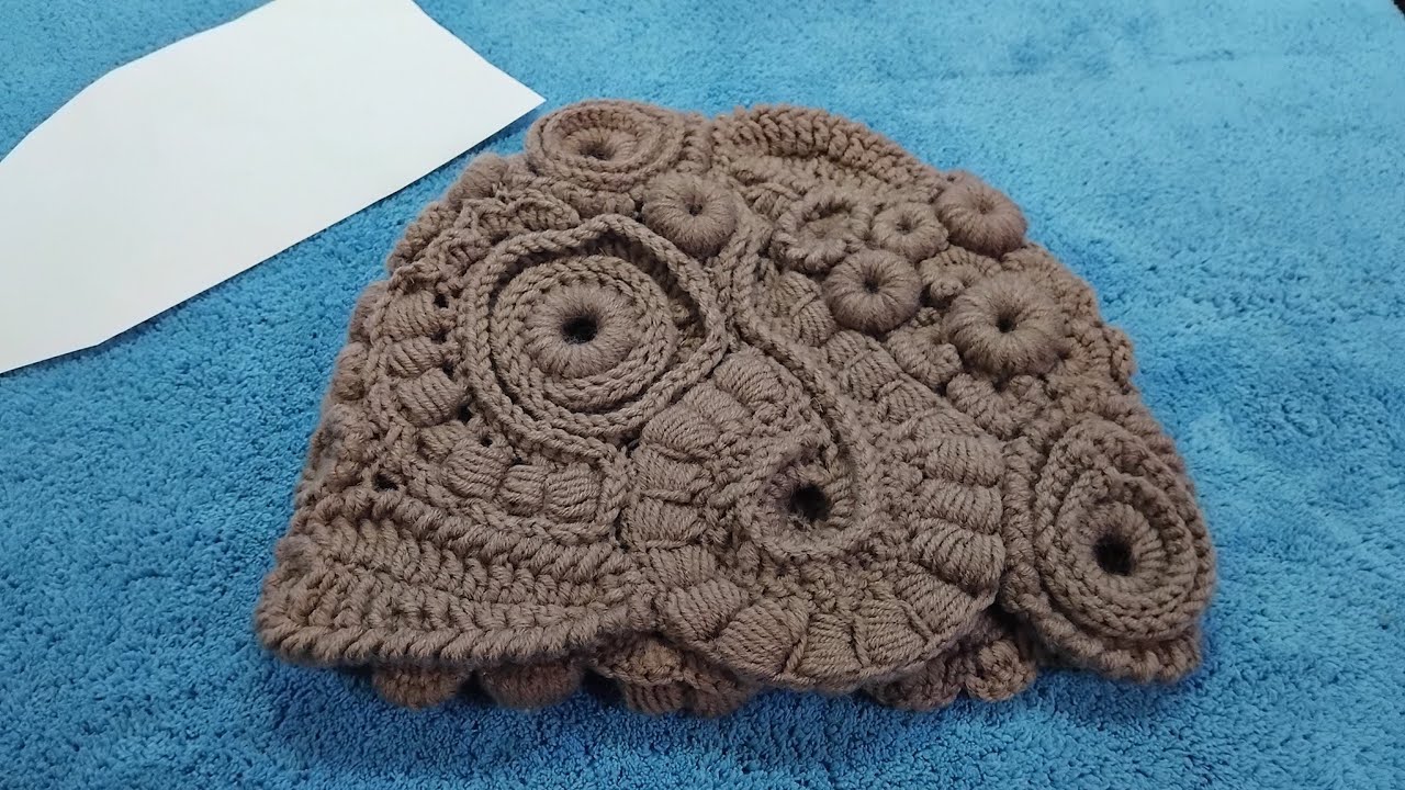 Шапка из ирландского кружева. irish crochet. 
