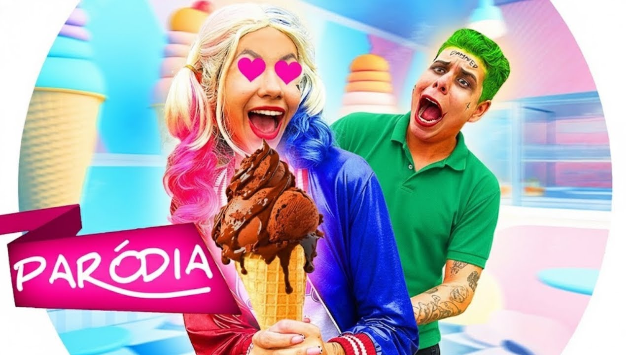 CORINGA E ARLEQUINA A FÁBRICA DE SORVETE | PARÓDIA ANA CASTELA (FILME COMPLETO)