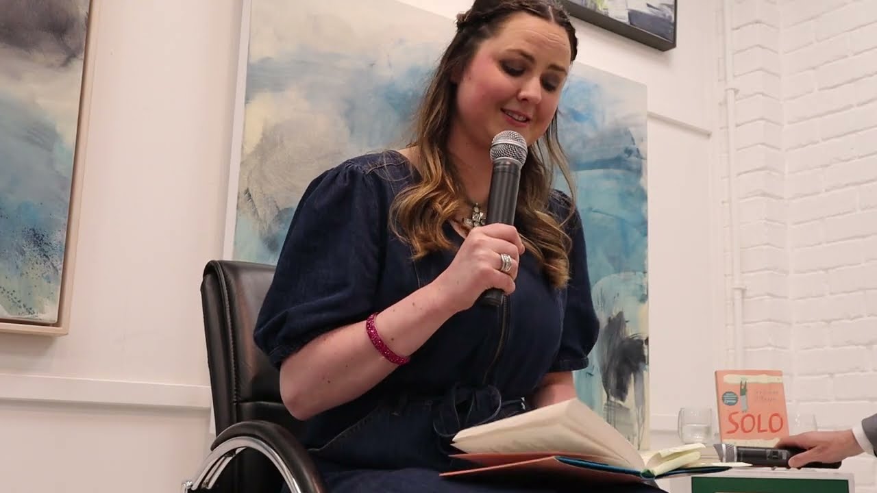 Gráinne O'Brien reads from her debut novel, Solo, at Kennys Bookshop April 2025