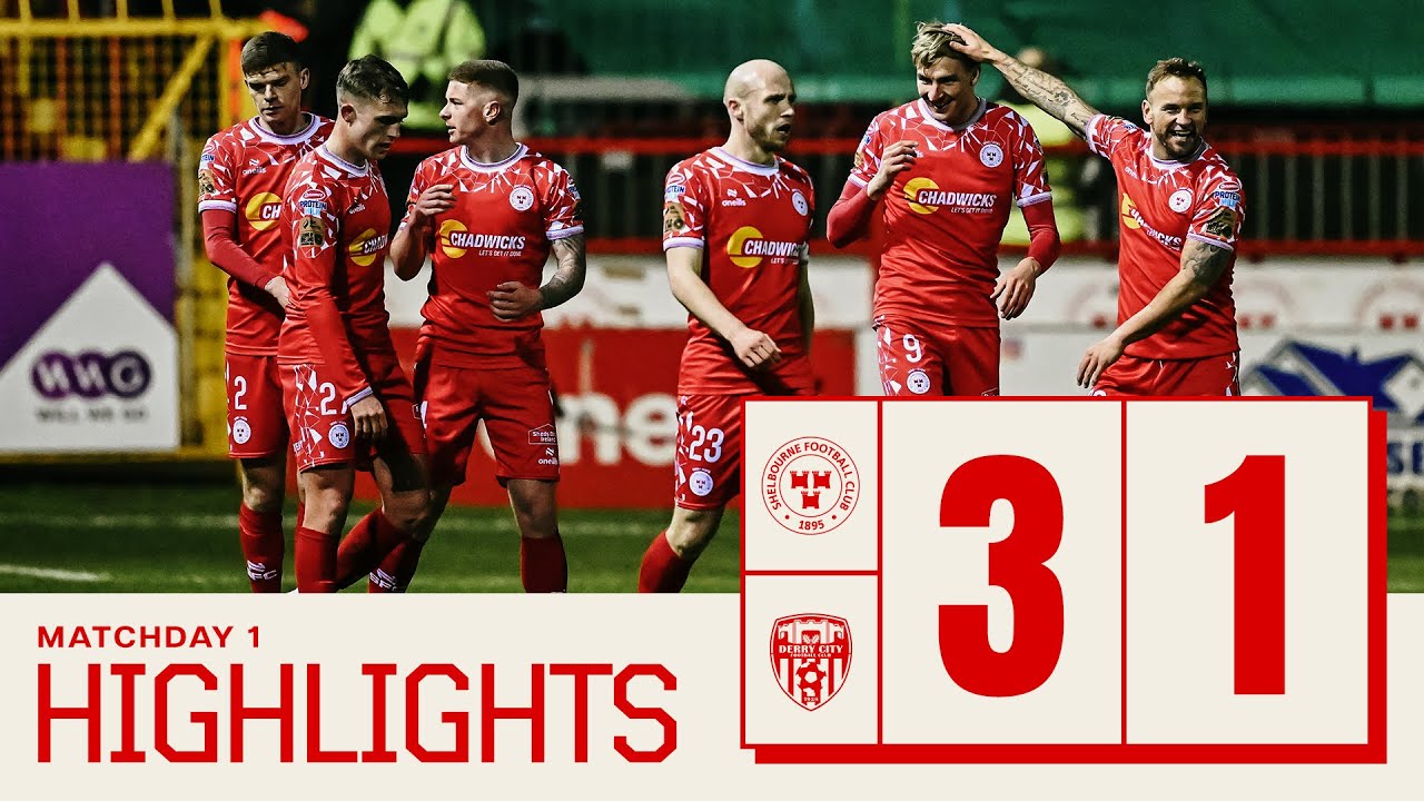 Reds 2025 Highlights: MD 1 Shels 3-1 Derry City