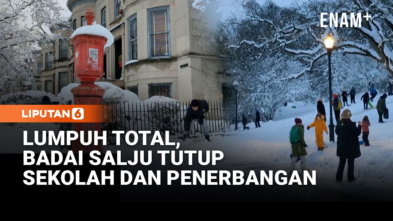 Badai Salju Terparah Hantam New York, Listrik Mati dan Ribuan Penerbangan Batal | Liputan6