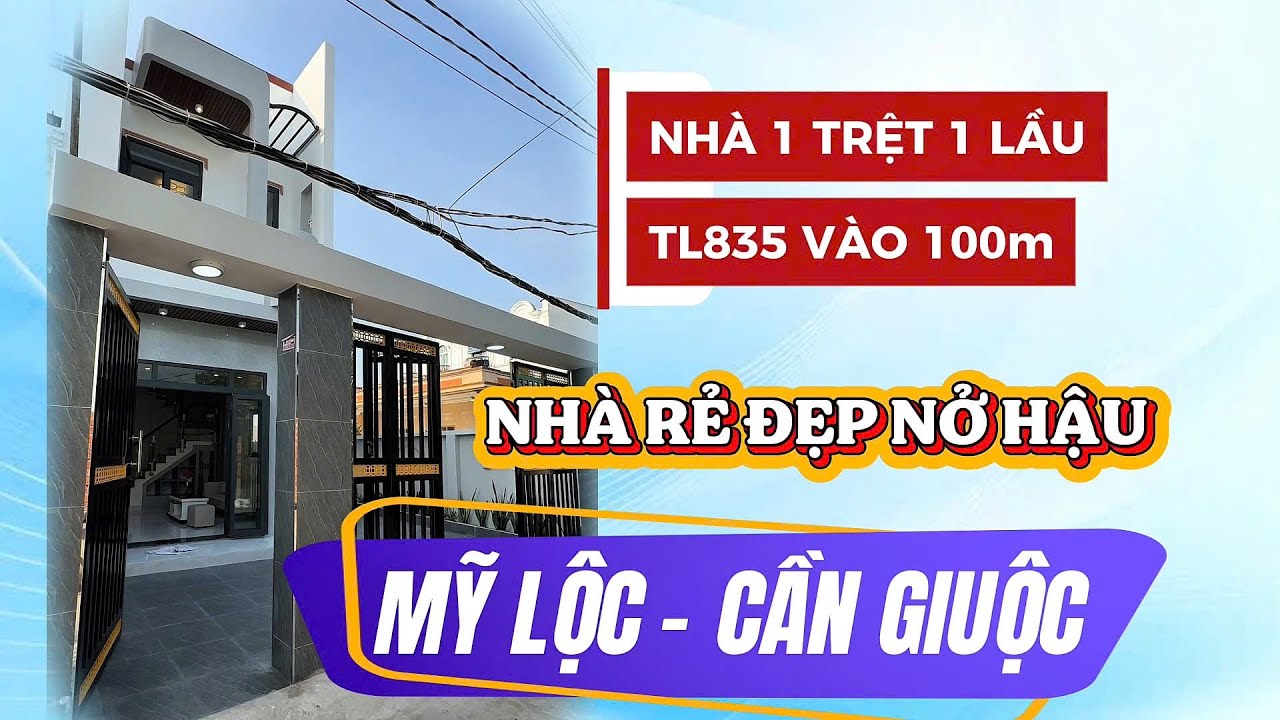CẦN GIUÔC | NHÀ MỚI CẠNH 835A SÂN ĐẬU ÔTÔ SỔ RIÊNG NỘI THẤT ĐẦY ĐỦ XÂY KIÊN CỐ