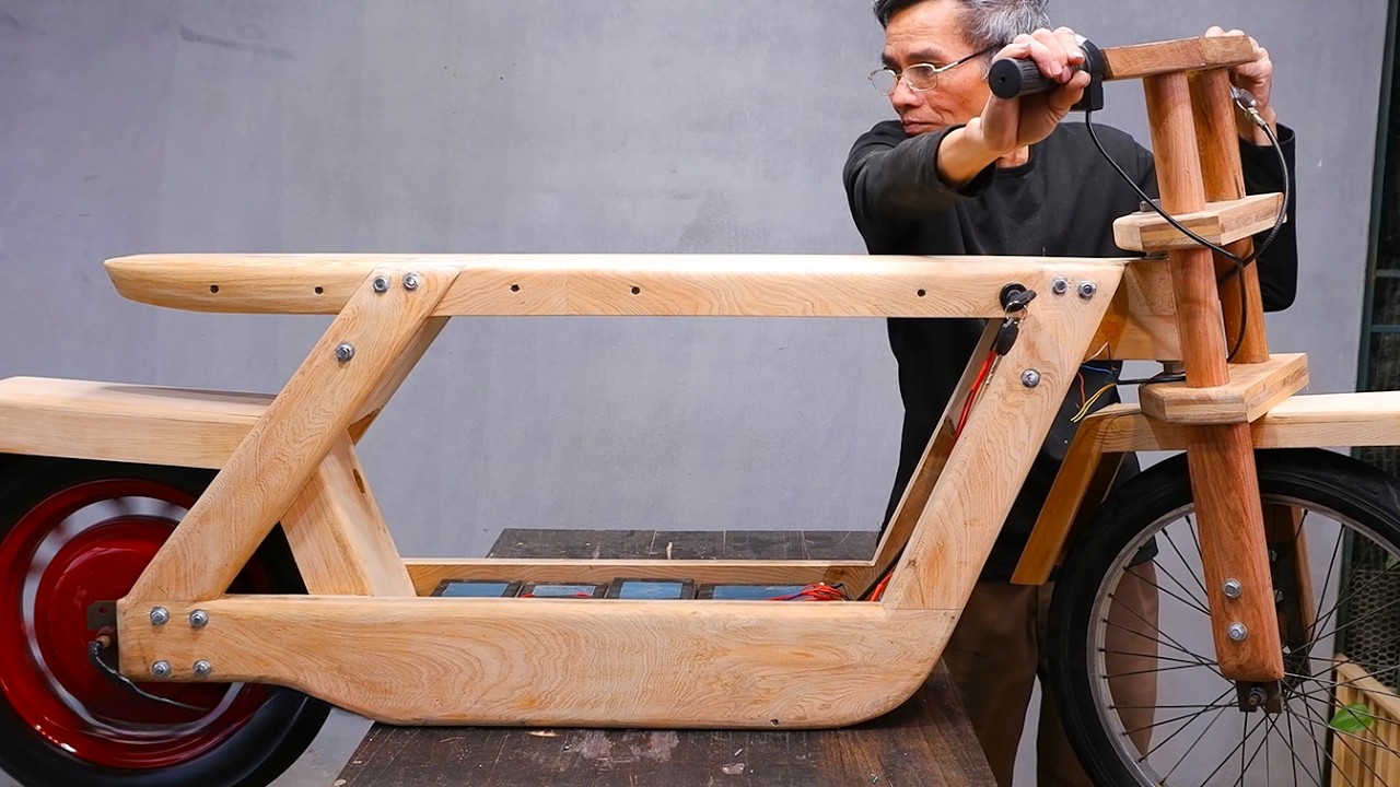 Amazing Woodworking - Master Craftsman Builds a World-Class Wooden Electric Bike