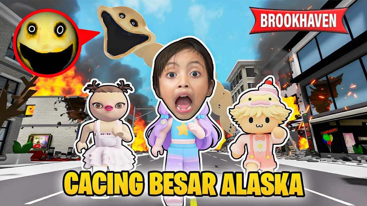 TOLONG!!! KEIKEI & ACIL KABUR BARENG LEIKA DARI CACING ROBLOX DI BROOKHAVEN CITY [KOMPILASI ROBLOX]