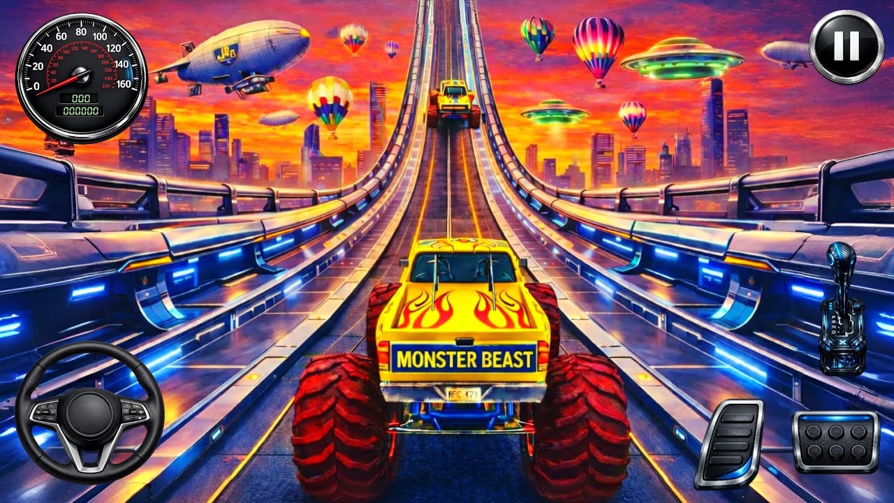 Monster Truck Mega Ramp Stunts🔥🔥🔥 Android Gameplay #megarampracing #cargame