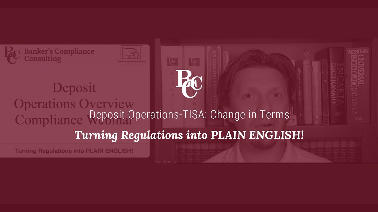 Deposit Operations-TISA: Change in Terms