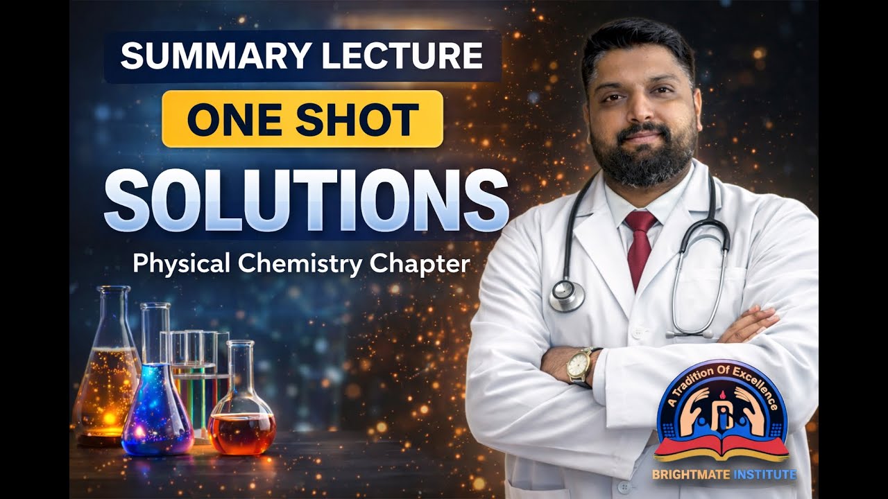 Solutions Chapter One Shot | NEET Physical Chemistry 2026 | Full Revision