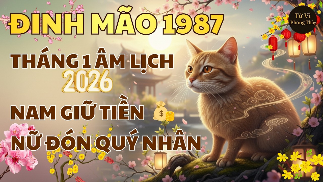 🐱 Tử Vi Đinh Mão 1987 Tháng 1 âm 2026: Nam Lo Giữ Tiền – Nữ Đón Quý Nhân Đầu Xuân #tet2026 #tuvi
